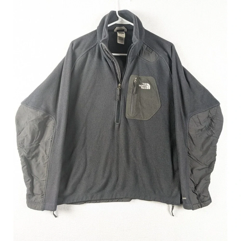 The North Face Mens Fleece Jacket Size M Tka‎ 200 Polyester Gray
